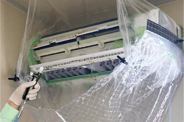 静音・低振動の高圧洗浄機を使用